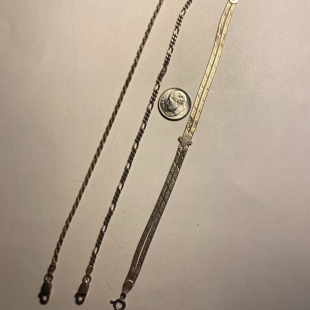 3 Sterling Silver Bracelets